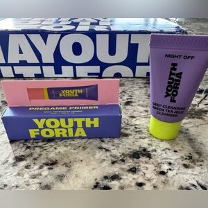 YOUTH FORIA• Night Off Deep Cleansing Jelly Cleanser & Pregame Prime Set Sealed